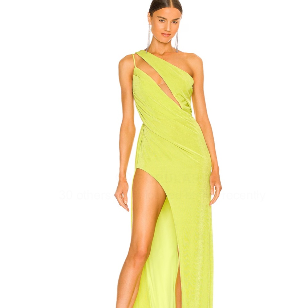 🚨flaw Katie May x REVOLVE A Cut Above Gown in Green Chartreuse
